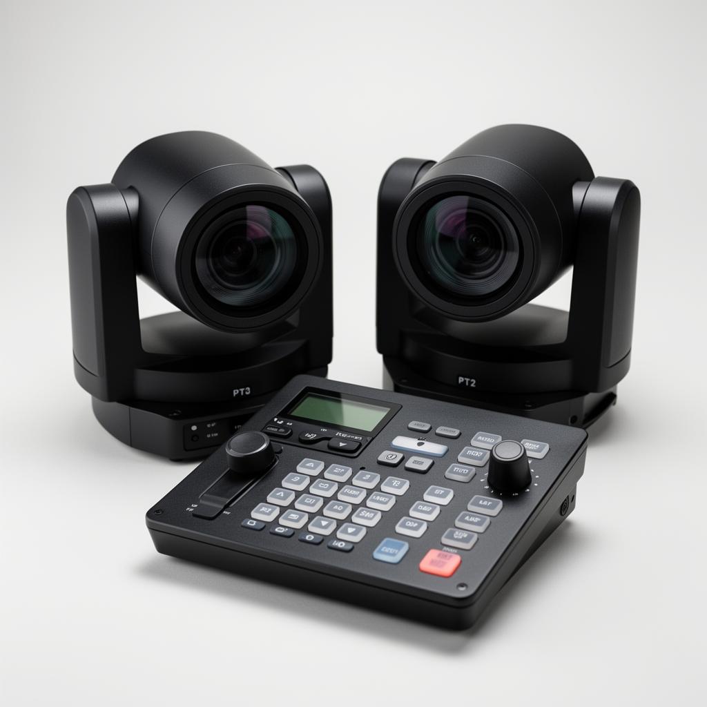 Kit de câmeras PTZ com controlador para livestreaming ao vivo